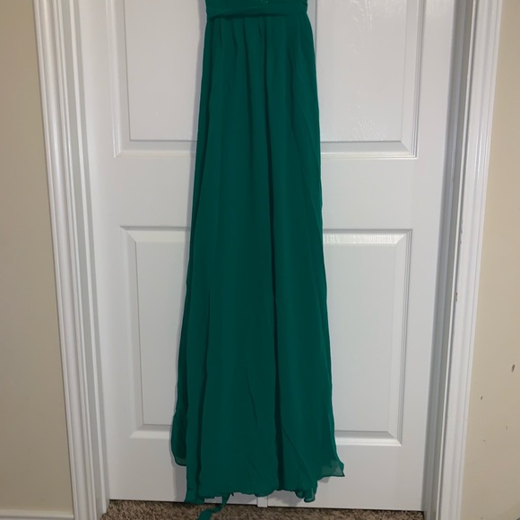 NWT JLUXLABEL Kelly Green Chiffon + Lace Maxi Dres - Picture 8 of 15